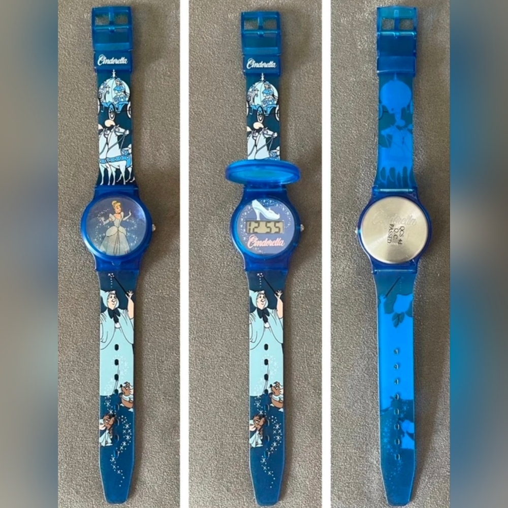 Disney Vintage Blue Cinderella Digital Watch/ Collectible - Picture 9 of 10